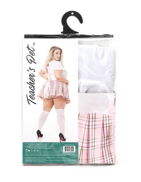 DISFRAZ DE COLEGIALA PRIVADA MAESTRA MASCOTA 2 PIEZAS, TALLA QUEEN