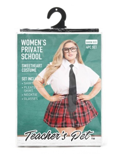 DISFRAZ DE NOVIA DE ESCUELA PRIVADA DE 4 PIEZAS...