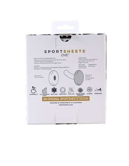 SPORTSHEETS OVE COJÍN DE SILICONA CON DILDO Y ARNÉS