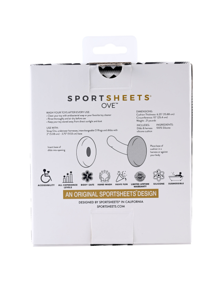 SPORTSHEETS OVE COJÍN DE SILICONA CON DILDO Y ARNÉS