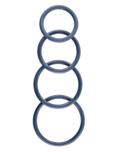 SPORTSHEETS AZUL MARINO O RING PAQUETE DE 4 2