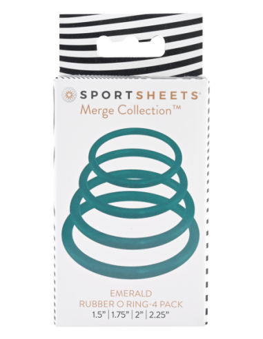 SPORTSHEETS JUNTA TÓRICA ESMERALDA PAQUETE DE 4