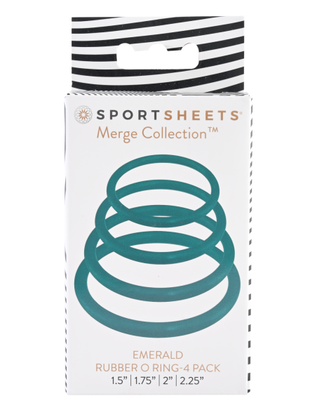 SPORTSHEETS JUNTA TÓRICA ESMERALDA PAQUETE DE 4