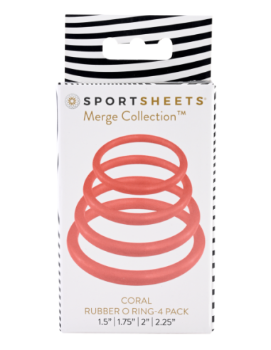 SPORTSHEETS CORAL O RING 4 PACK