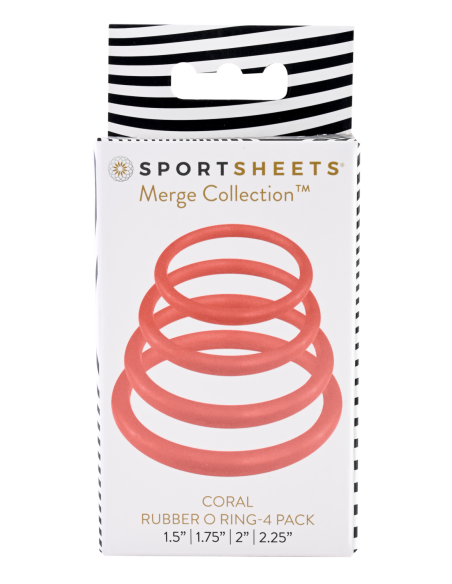 SPORTSHEETS CORAL O RING 4 PACK