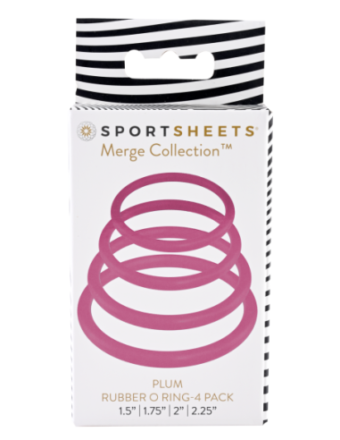 SPORTSHEETS CIRUELA O RING PAQUETE DE 4