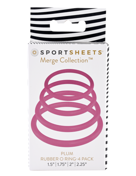 SPORTSHEETS CIRUELA O RING PAQUETE DE 4