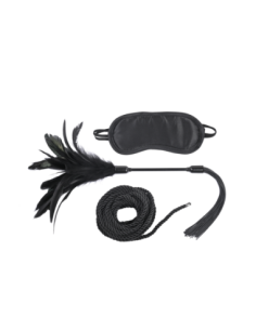 KIT DE CORBATA Y COSQUILLAS SHADOW SPORTSHEETS NEGRO 2