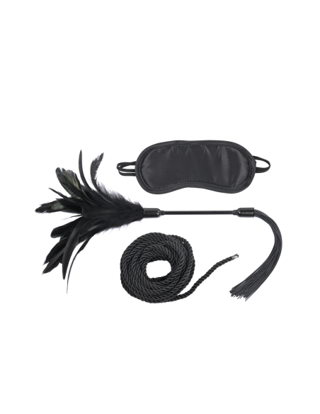 KIT DE CORBATA Y COSQUILLAS SHADOW SPORTSHEETS NEGRO