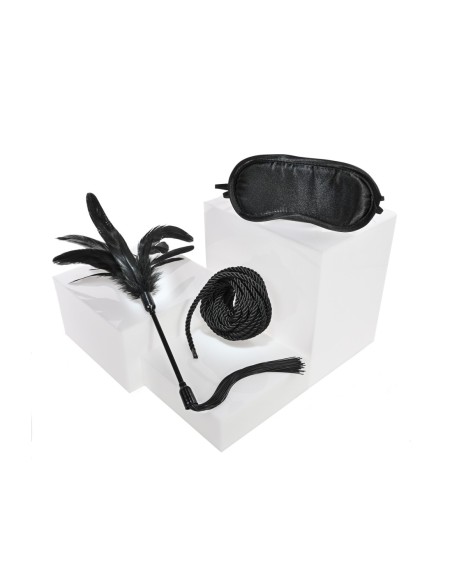 KIT DE CORBATA Y COSQUILLAS SHADOW SPORTSHEETS NEGRO