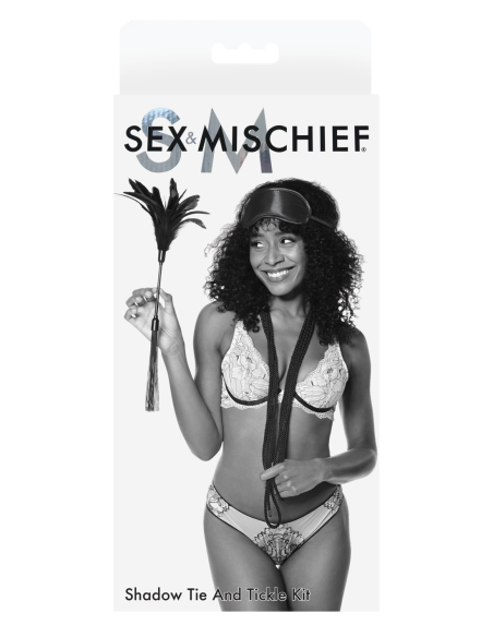 KIT DE CORBATA Y COSQUILLAS SHADOW SPORTSHEETS NEGRO