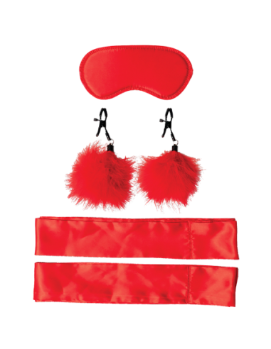 SPORTSHEETS SM AMOR BONDAGE KIT PRINCIPIANTE ROJO