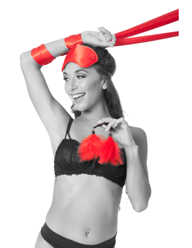 SPORTSHEETS SM AMOR BONDAGE KIT PRINCIPIANTE ROJO