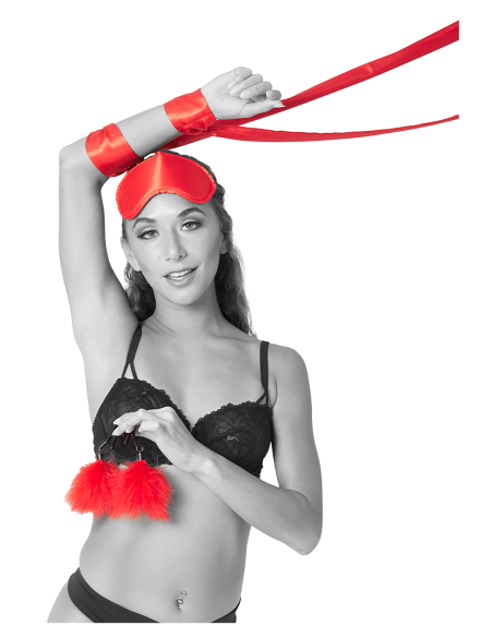 SPORTSHEETS SM AMOR BONDAGE KIT PRINCIPIANTE ROJO