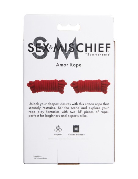 SPORTSHEETS SM AMOR CUERDA ROJO