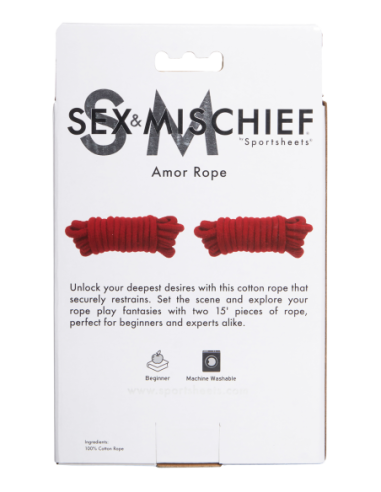 SPORTSHEETS SM AMOR CUERDA ROJO