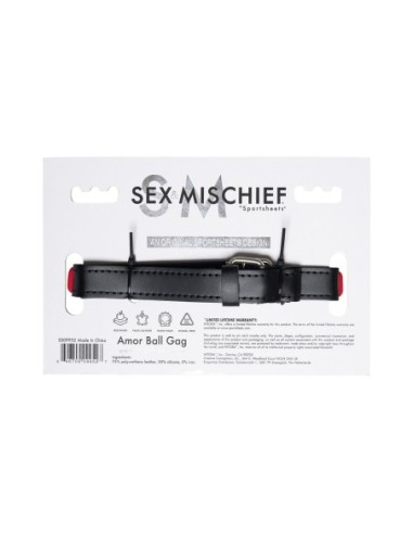 SPORTSHEETS SM AMOR MORDAZA DE BOLA ROJA