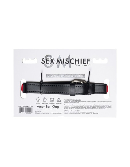 SPORTSHEETS SM AMOR MORDAZA DE BOLA ROJA