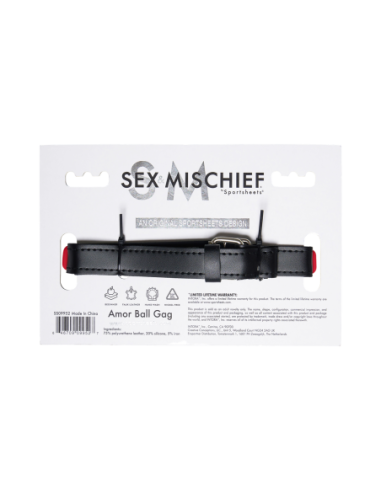 SPORTSHEETS SM AMOR MORDAZA DE BOLA ROJA