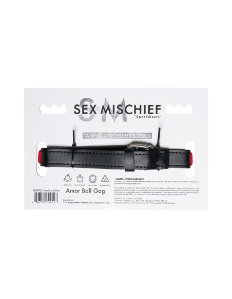 SPORTSHEETS SM AMOR MORDAZA DE BOLA ROJA