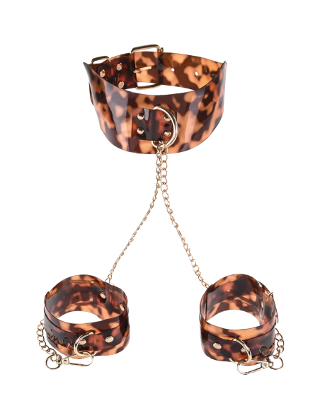 SPORTSHEETS AMBAR SUJETADOR DE CUELLO Y MUÑECAS ANIMAL