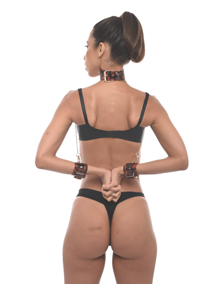 SPORTSHEETS AMBAR SUJETADOR DE CUELLO Y MUÑECAS ANIMAL