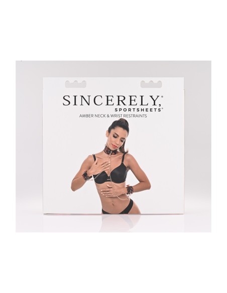 SPORTSHEETS AMBAR SUJETADOR DE CUELLO Y MUÑECAS ANIMAL