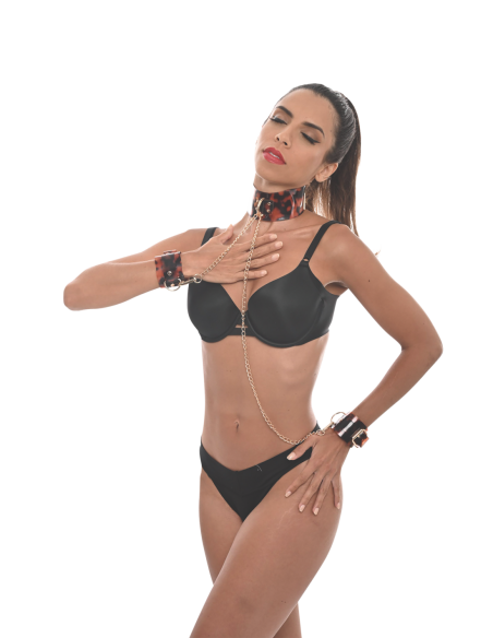 SPORTSHEETS AMBAR SUJETADOR DE CUELLO Y MUÑECAS ANIMAL