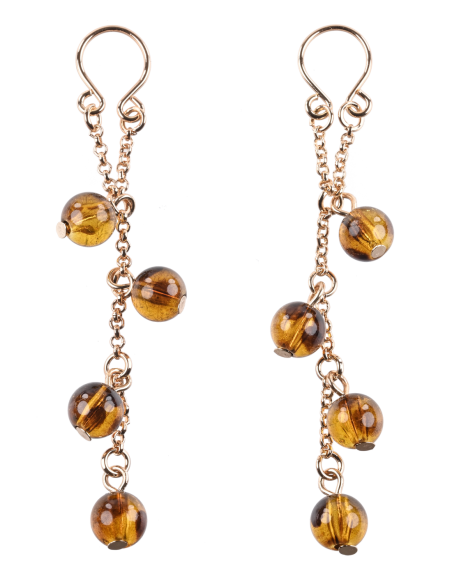 SPORTSHEETS JOYERÍA PARA PEZONES ÁMBAR