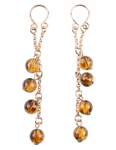 SPORTSHEETS JOYERÍA PARA PEZONES ÁMBAR