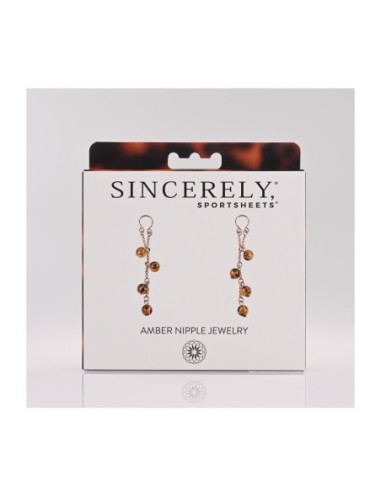 SPORTSHEETS JOYERÍA PARA PEZONES ÁMBAR