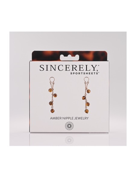 SPORTSHEETS JOYERÍA PARA PEZONES ÁMBAR