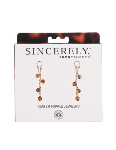 SPORTSHEETS JOYERÍA PARA PEZONES ÁMBAR