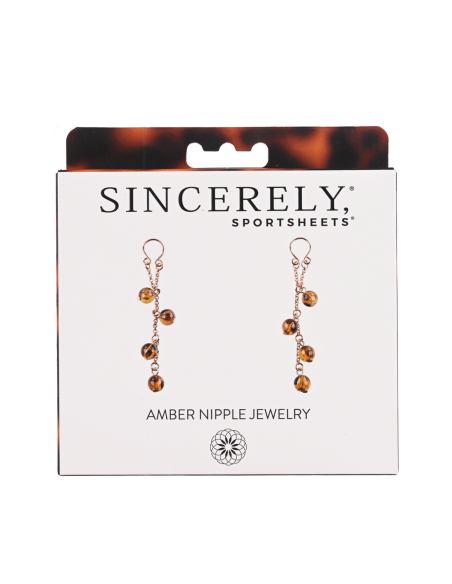 SPORTSHEETS JOYERÍA PARA PEZONES ÁMBAR