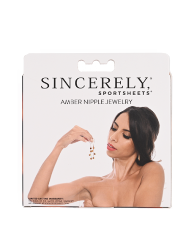 SPORTSHEETS JOYERÍA PARA PEZONES ÁMBAR