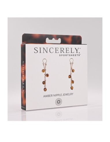 SPORTSHEETS JOYERÍA PARA PEZONES ÁMBAR