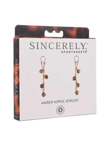 SPORTSHEETS JOYERÍA PARA PEZONES ÁMBAR