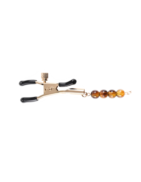 SPORTSHEETS PINZAS PARA PEZONES CON CUENTAS ÁMBAR