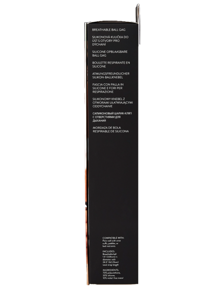 SPORTSHEETS SAFFRON MORDAZA DE BOLA TRANSPIRABLE NEGRO