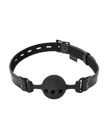 SPORTSHEETS SAFFRON MORDAZA DE BOLA TRANSPIRABLE NEGRO