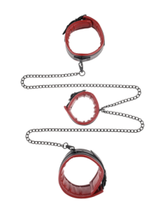 SPORTSHEETS AZAFRÁN ENCADENADO Y DOMINADO NEGRO