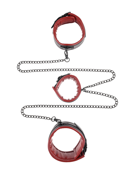 SPORTSHEETS AZAFRÁN ENCADENADO Y DOMINADO NEGRO