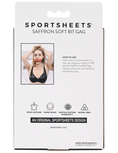 SPORTSHEETS MORDAZA SUAVE AZAFRÁN