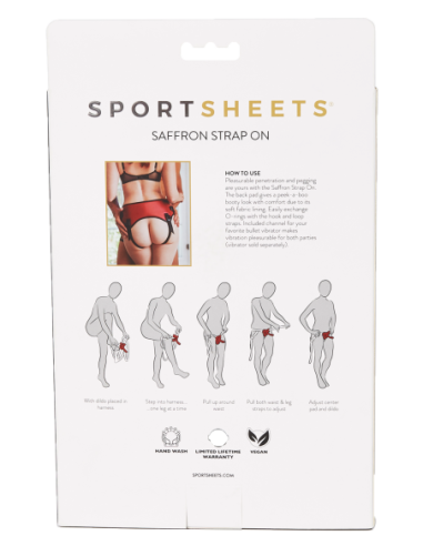 SPORTSHEETS SAFFRON CORREAS ROJO