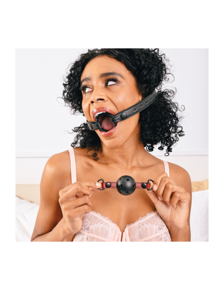 SPORTSHEETS SAFFRON MORDAZA NEGRO INTERCAMBIABLE