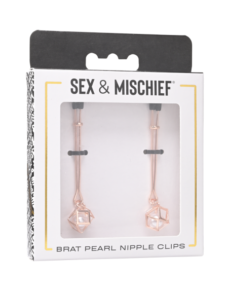 PINZAS PARA PEZONES DE PERLAS SEX AND MISCHIEF MOCOSO