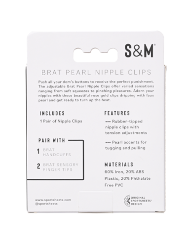 PINZAS PARA PEZONES DE PERLAS SEX AND MISCHIEF...