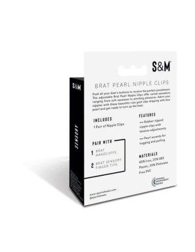 PINZAS PARA PEZONES DE PERLAS SEX AND MISCHIEF...