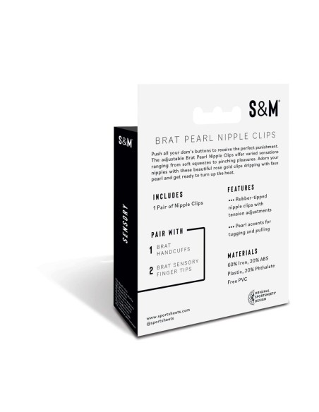 PINZAS PARA PEZONES DE PERLAS SEX AND MISCHIEF MOCOSO
