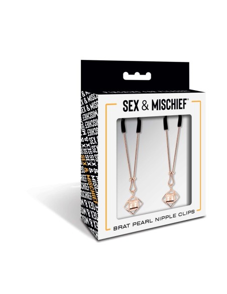 PINZAS PARA PEZONES DE PERLAS SEX AND MISCHIEF MOCOSO